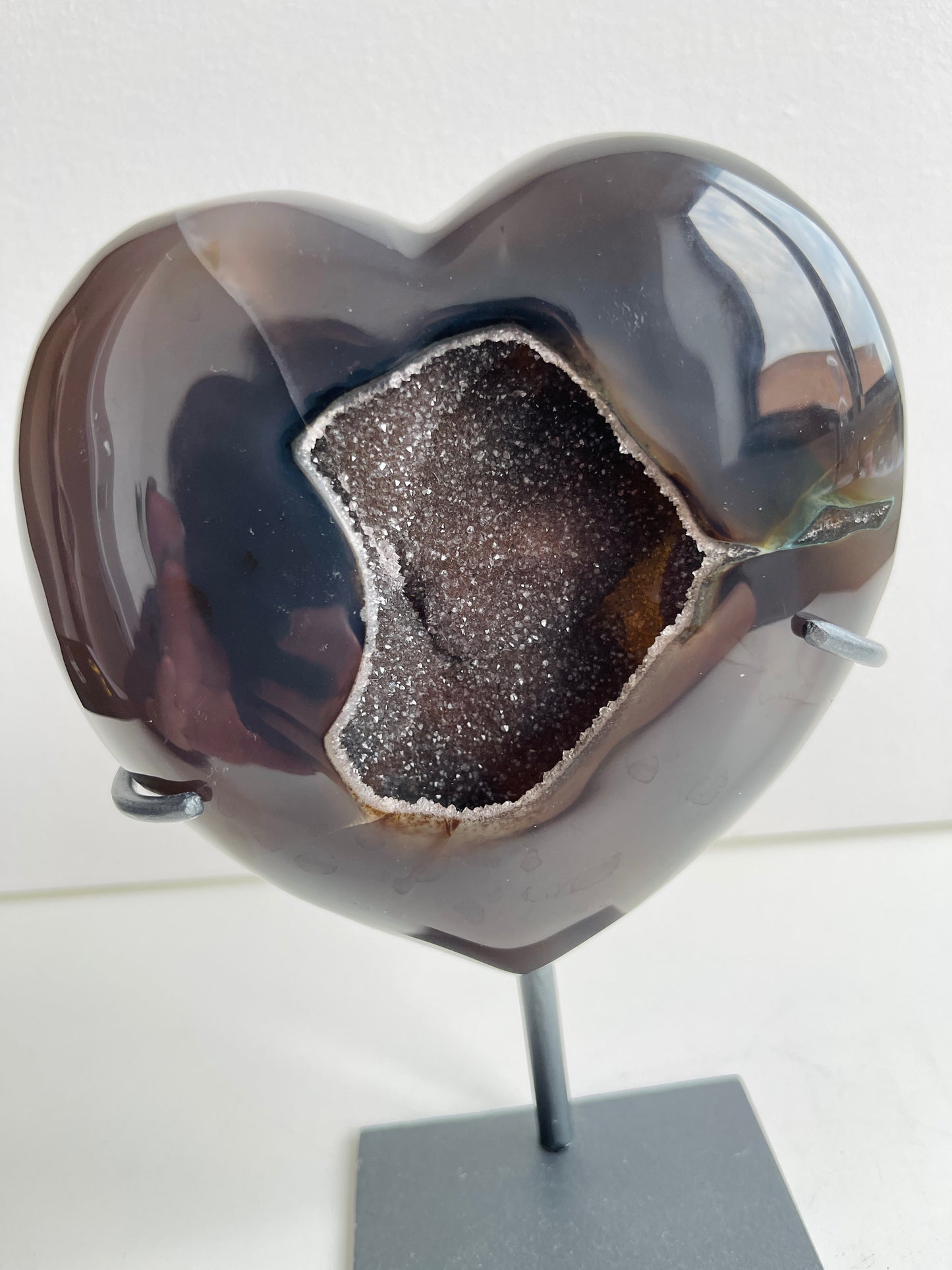 Druzy Jasper/Agate Pocket Heart