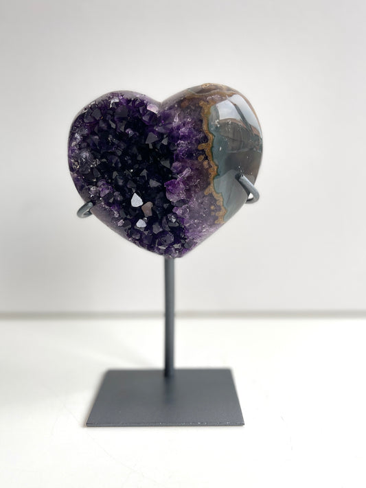 Amethyst Heart in Deep Grape Purple