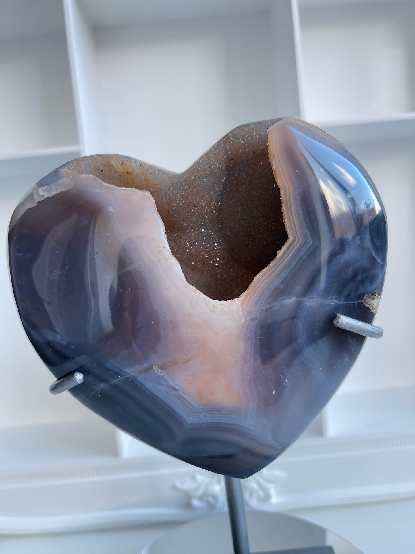 Druzy Agate Heart