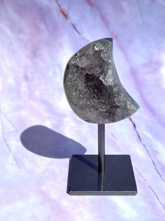 Amethyst Moon on a fixed stand